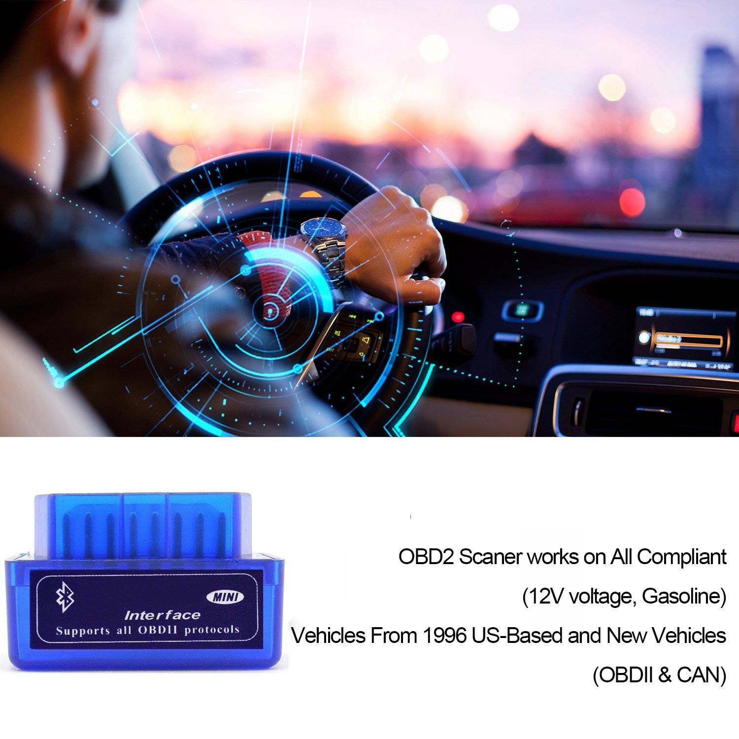 OBD-II Mini Fehlercode Diagnosegerät V. 2.1 - Bluetooth 2.0