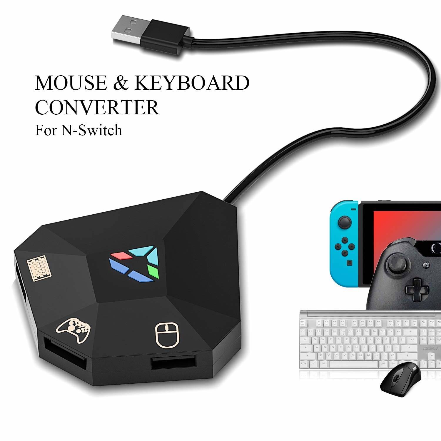 Maus Tastatur Konverter für Nintendo Switch/PS3/PS4/Xbox One/Xbox 360, Tastatur Maus adapter für Konsole