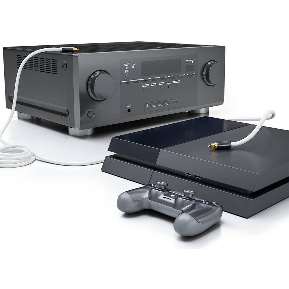 Toslink Digitales Optisches Audiokabel, SPDIF Ausgang, 5.1 Kanal, Verstärker Sound Glasfaser Verbindungskabel 10 m