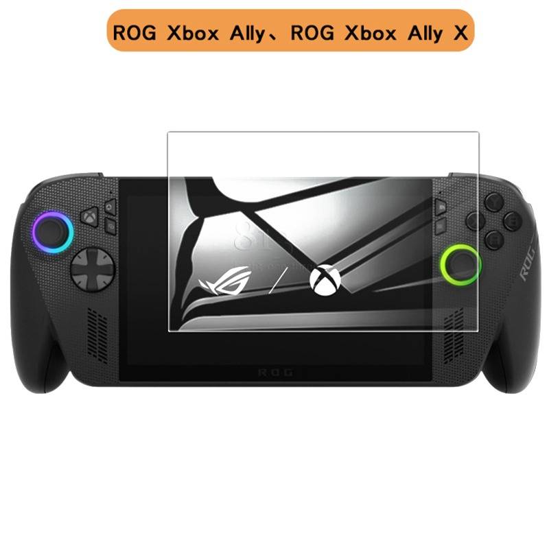 Hochauflösender Displayschutz aus gehärtetem Aluminiumglas mit gebogener Kante, 2er-Pack, kompatibel mit ASUS ROG Ally und Xbox Ally