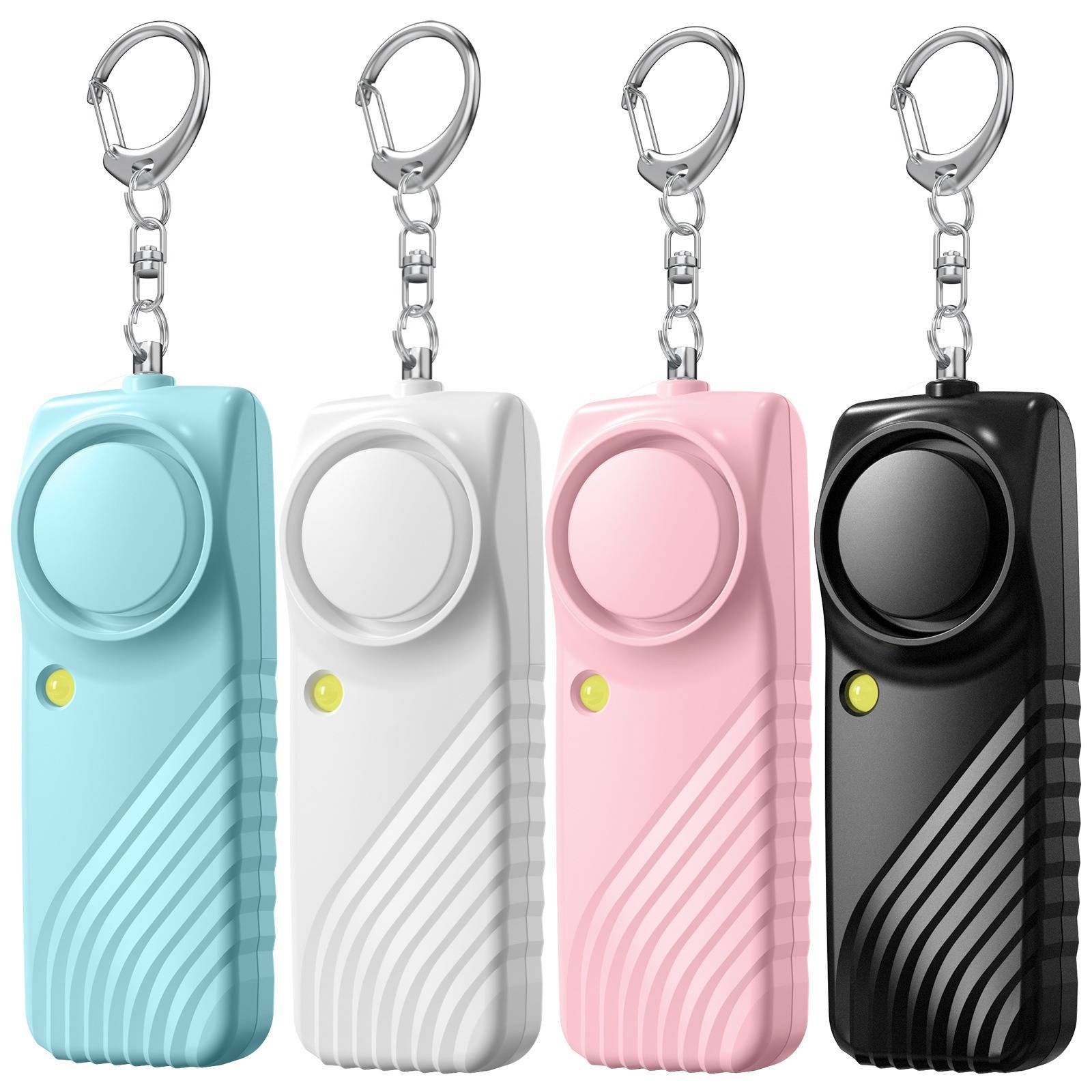 Persönlicher Sicherheitsalarm mit Batterie - 130dB lauter Notfallalarm Schlüsselanhänger mit LED-Licht Pink