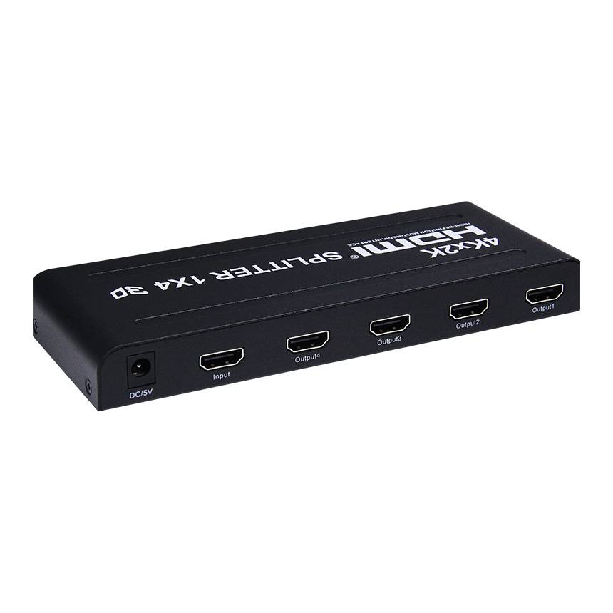 1x4 HDMI Splitter auf 4 Bildschirme 4K