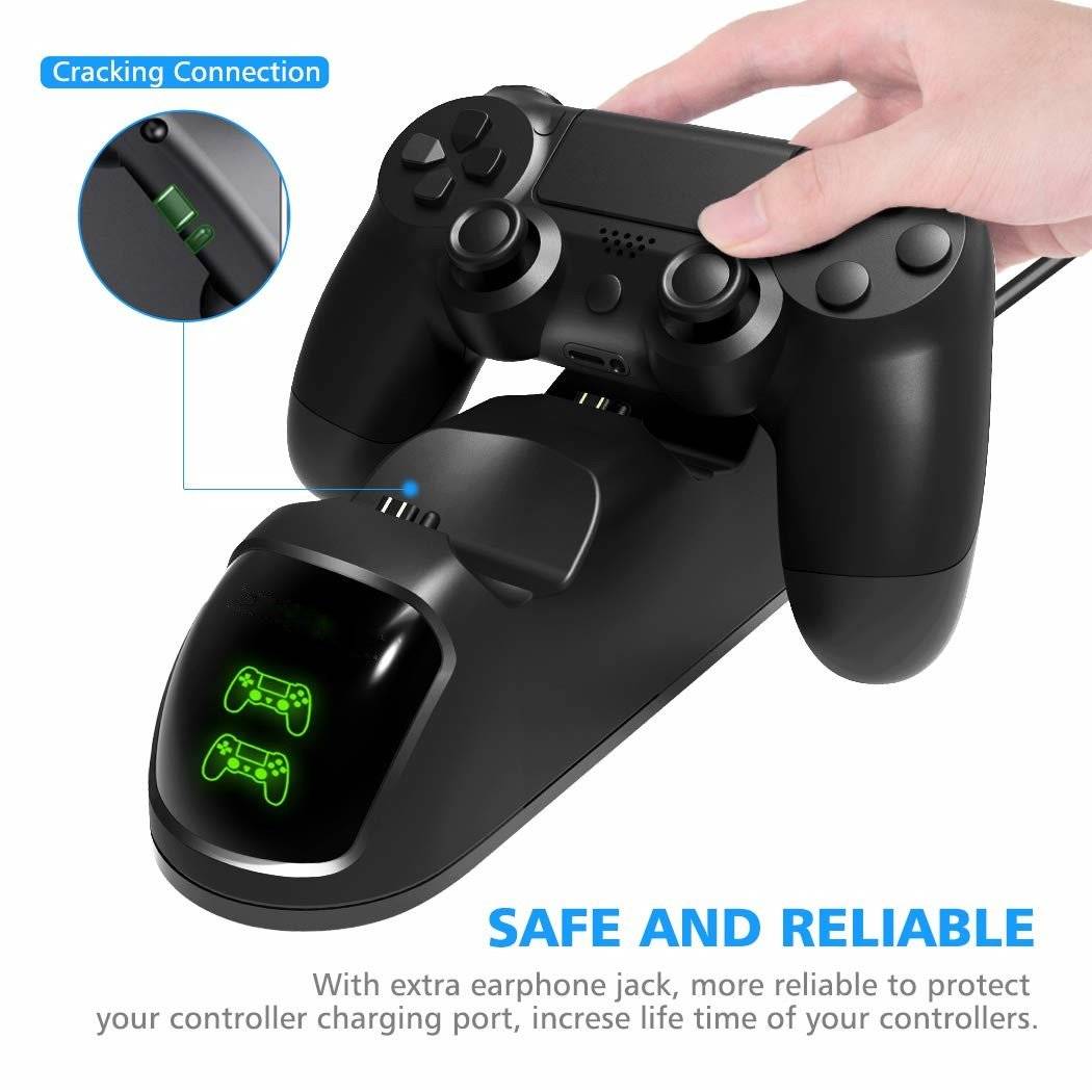 Doppelte Ladestation für zwei PS4/PS4 Slim/PS4 Pro-Controller