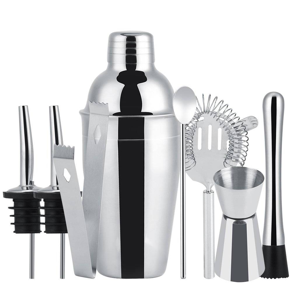 Cocktailset Edelstahl Silber 8-teilig