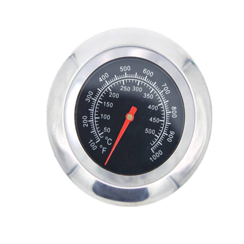 Analoges Grillthermometer aus Edelstahl - Präzise Temperaturanzeige 50-500°C, Ø76 mm