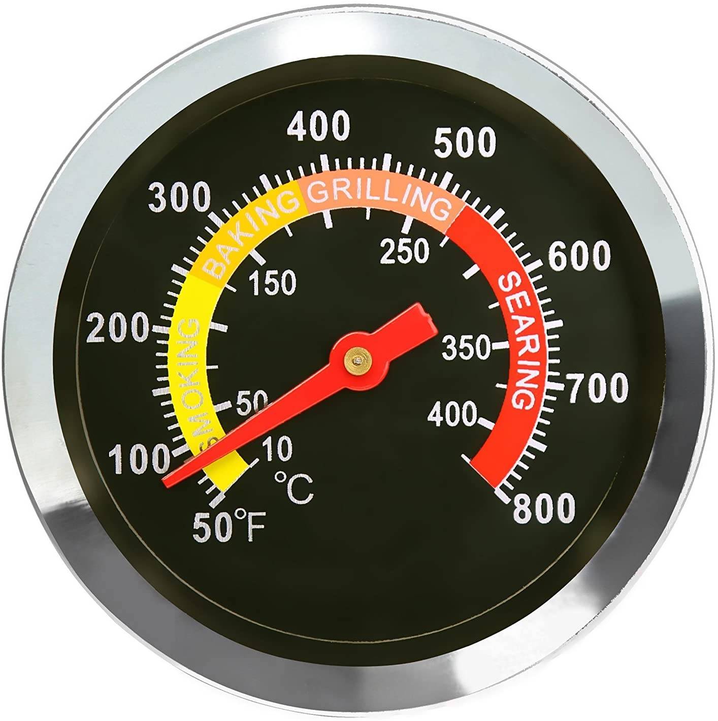 Analoges Bratthermometer für Grill, BBQ Koch-Thermometer, für BBQ Töpfe, Ø 6 cm