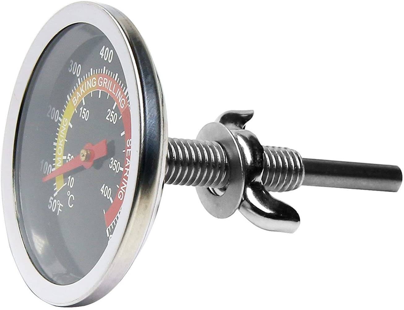 Analoges Bratthermometer für Grill, BBQ Koch-Thermometer, für BBQ Töpfe, Ø 6 cm