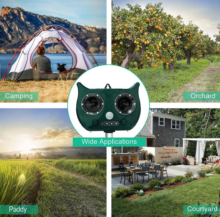 Wasserfester Ultraschall-Vertreiber gegen Schädlinge und Insekten