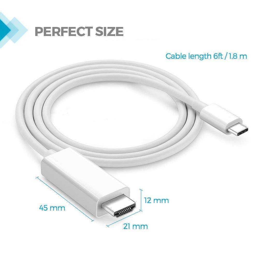 USB-C zu HDMI Kabel 4K UHD, 4K UHD, 1080p Full HD, HDMI cable, 2 Meter