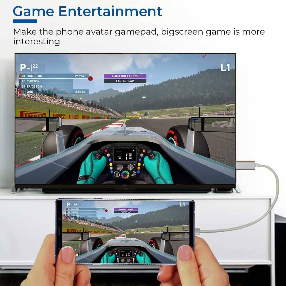 USB-C auf HDMI Adapter Kabel, 4K UHD, 1080p FHD 2 Meter White