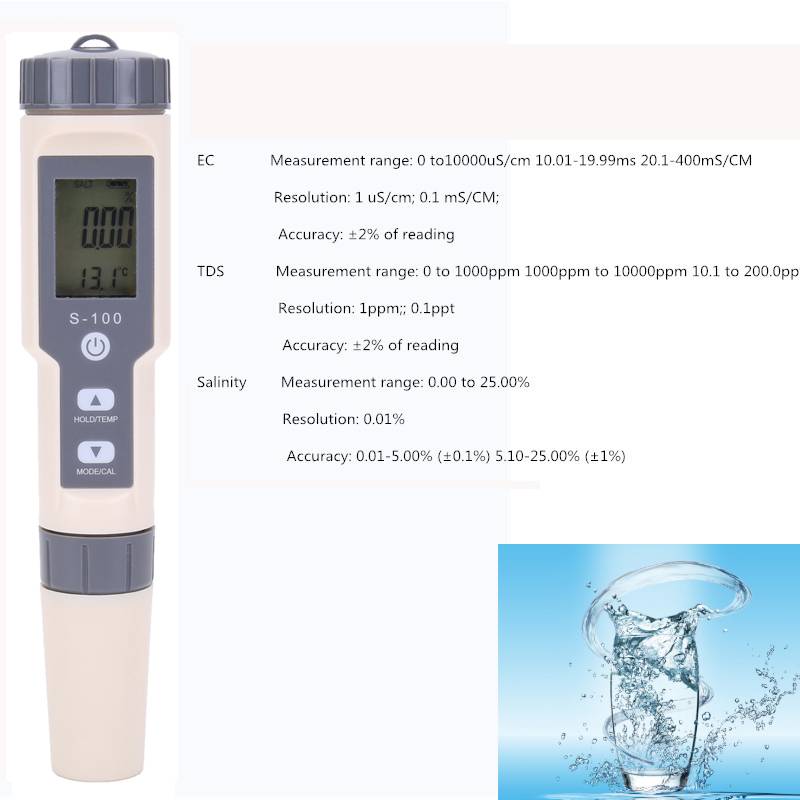 Messgerät für Wasser - misst Salz, TDS, EC, Temperatur