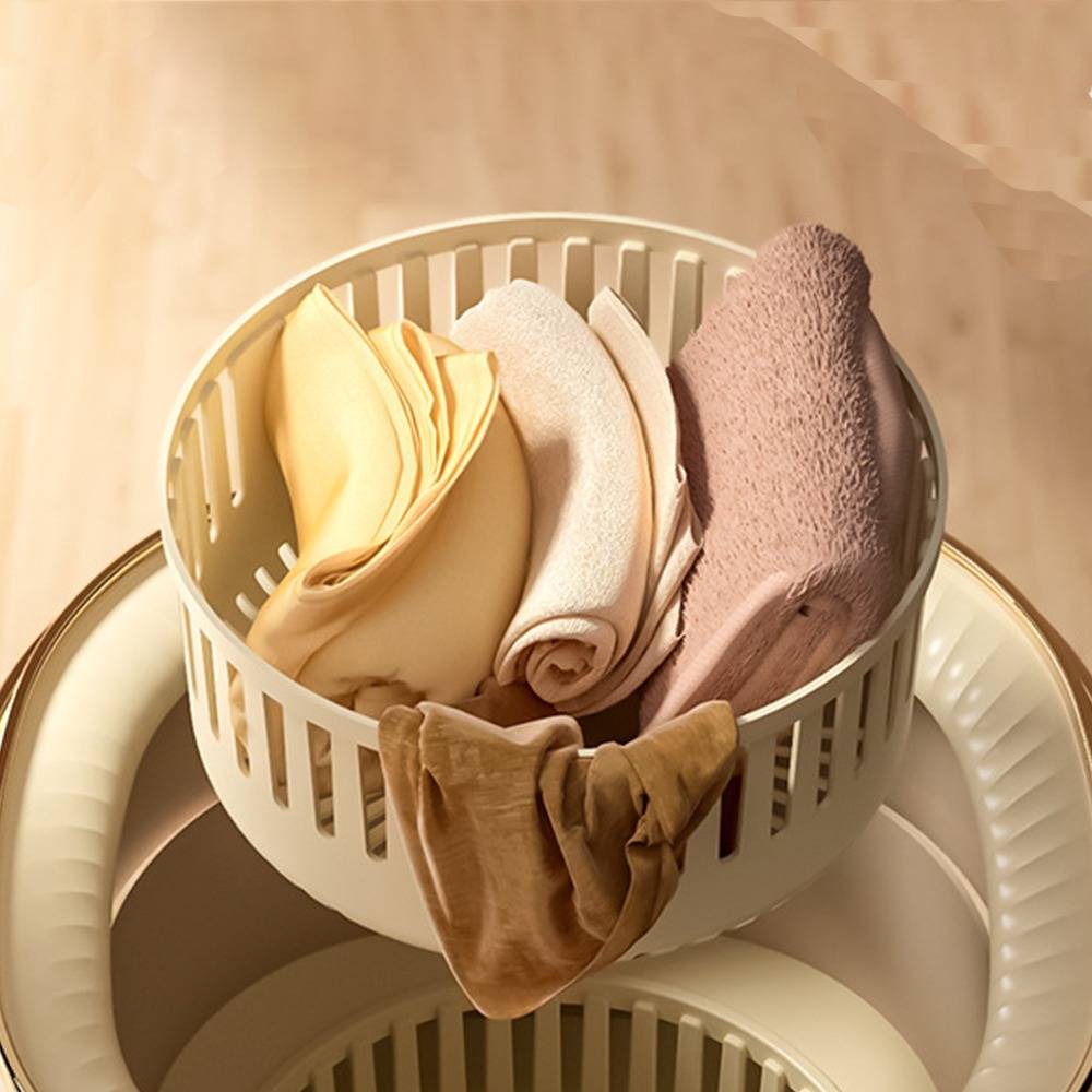 13L Faltbare Waschmaschine mit großem Fassungsvermögen – Tragbare Mini-Waschmaschine für Unterwäsche, Socken grey+white