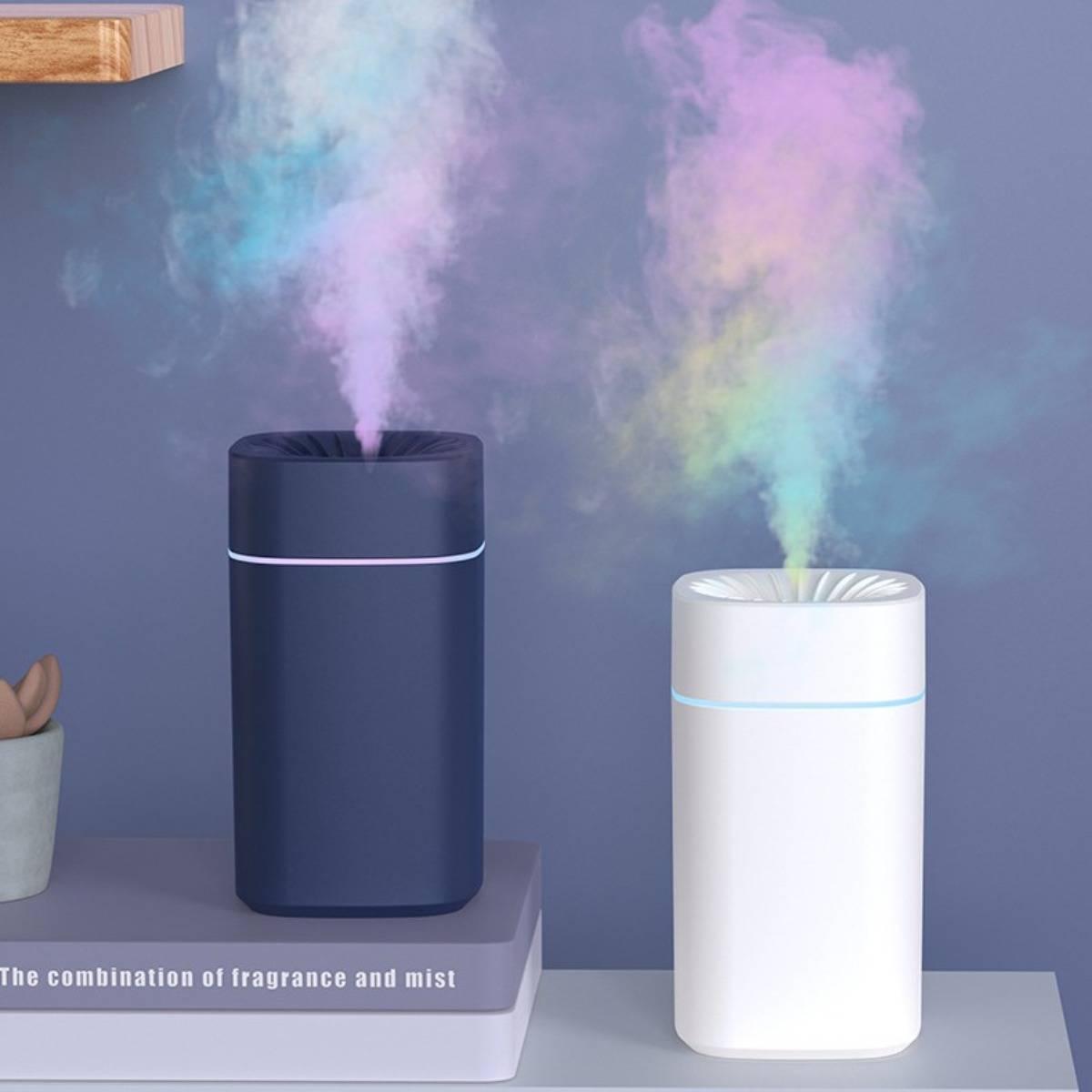 Wiederaufladbarer Aroma Diffuser Luftbefeuchter mit Umgebungslicht Blue
