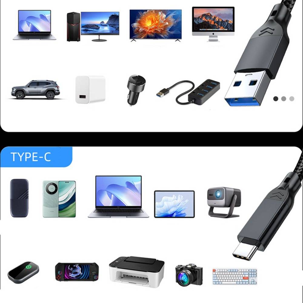 USB 3.2 Typ-C Kabel: 10 Gbit/s High-Speed-Daten & 60W Schnellladung Blue + Grey 5 m