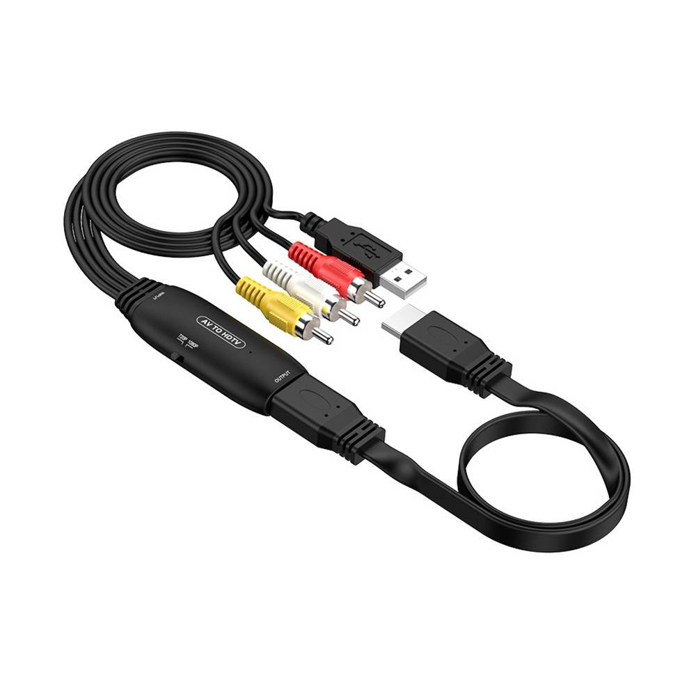 AV zu HDMI Konverterkabel - RCA Composite zu HDMI Adapter mit USB-Stromversorgung