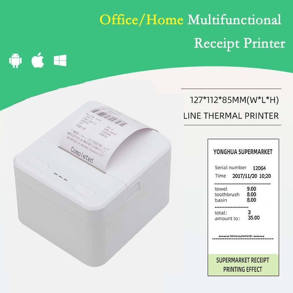 58mm USB+Bluetooth Thermobondrucker – Schneller, portabler POS-Drucker für Android, iOS & Windows White