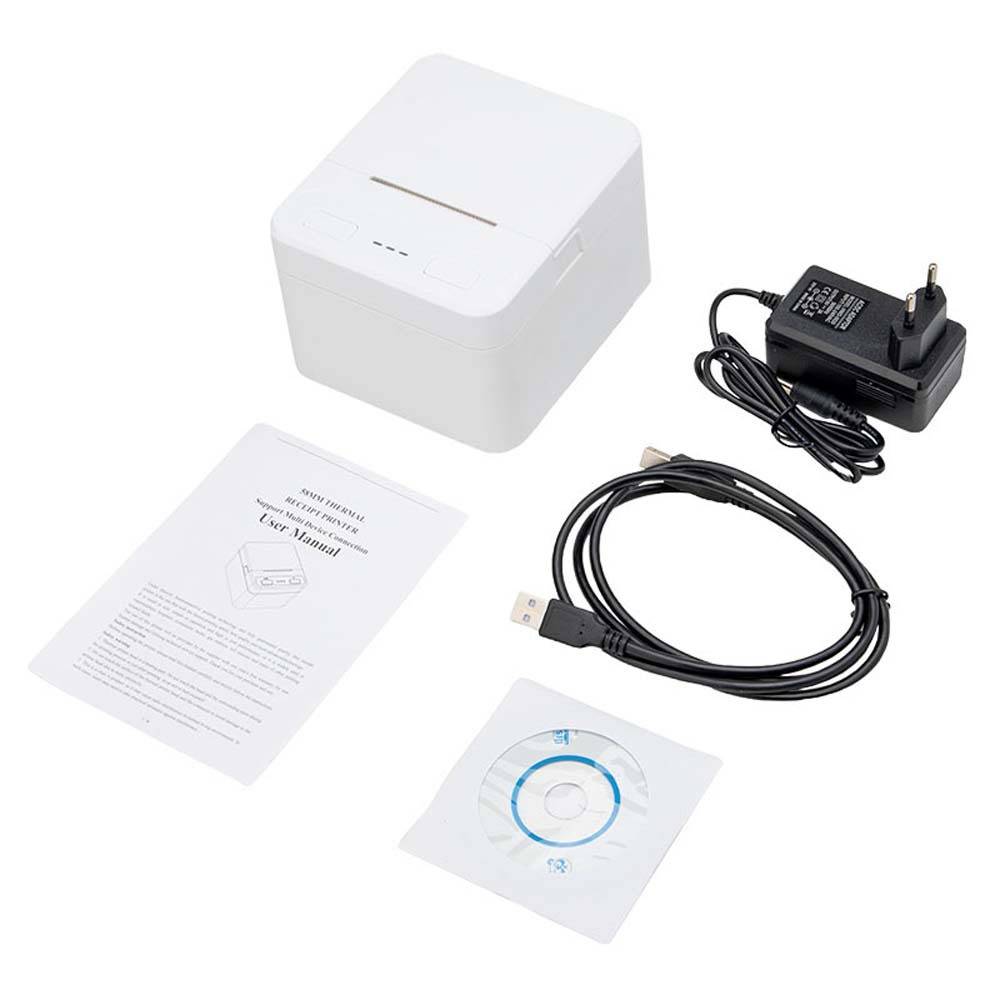 58mm USB+Bluetooth Thermobondrucker – Schneller, portabler POS-Drucker für Android, iOS & Windows White