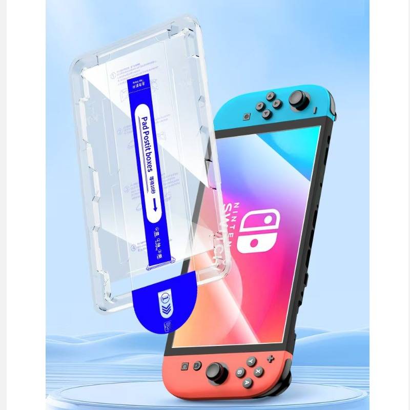 HD Displayschutzfolie aus gehärtetem Glas für Nintendo Switch 2 mit automatischer Staubentfernung