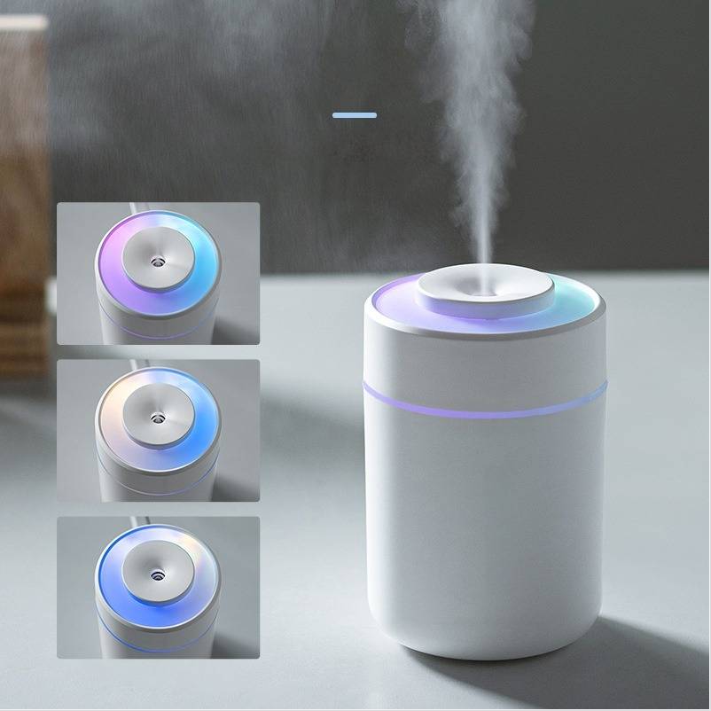 Luftbefeuchter für Zuhause, Schlafzimmer & Schlafsaal mit kontinuierlichem/intermittierendem Nebel, siebenfarbigem Nachtlicht, leisem Betrieb und