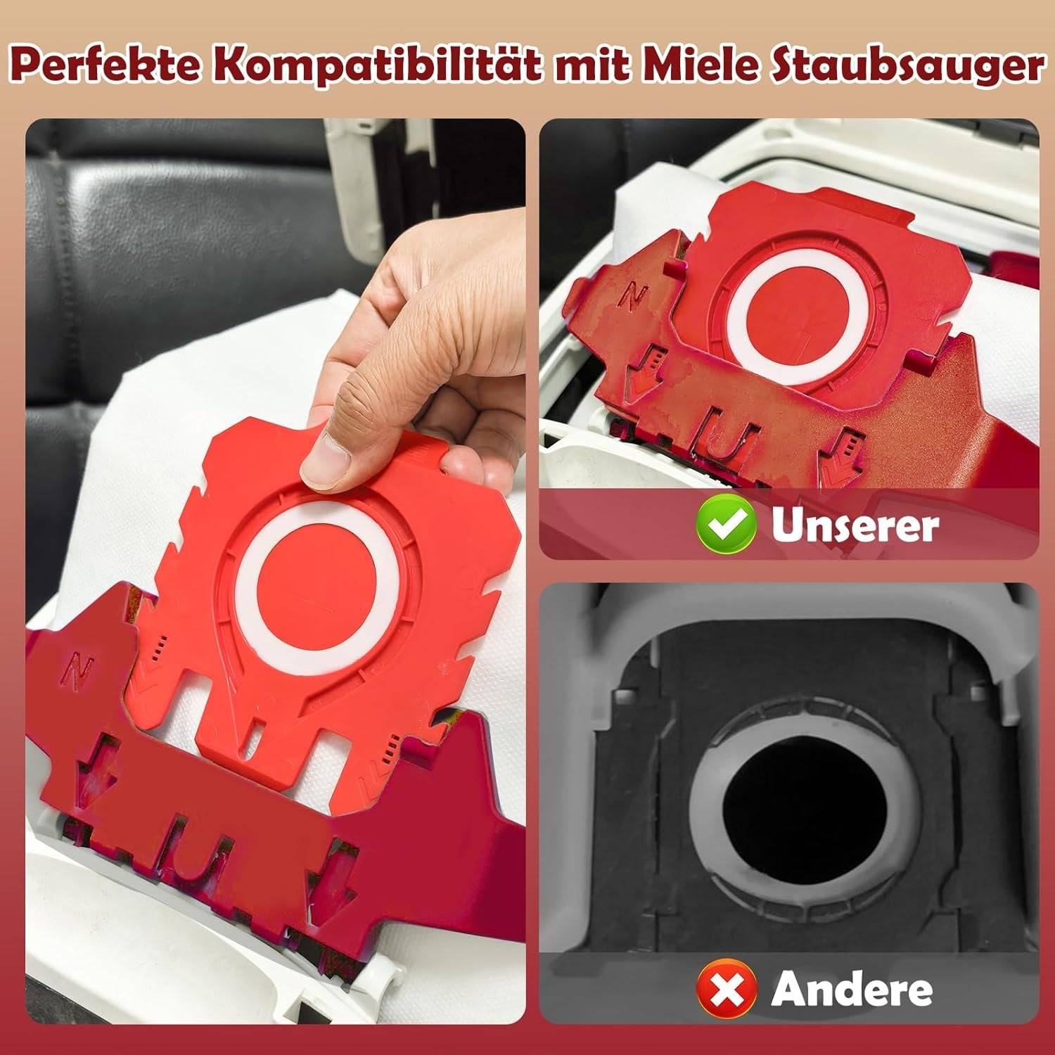 12er-Pack Staubsaugerbeutel kompatibel mit Miele GN Serie S Serie S8/C1/C2/C3