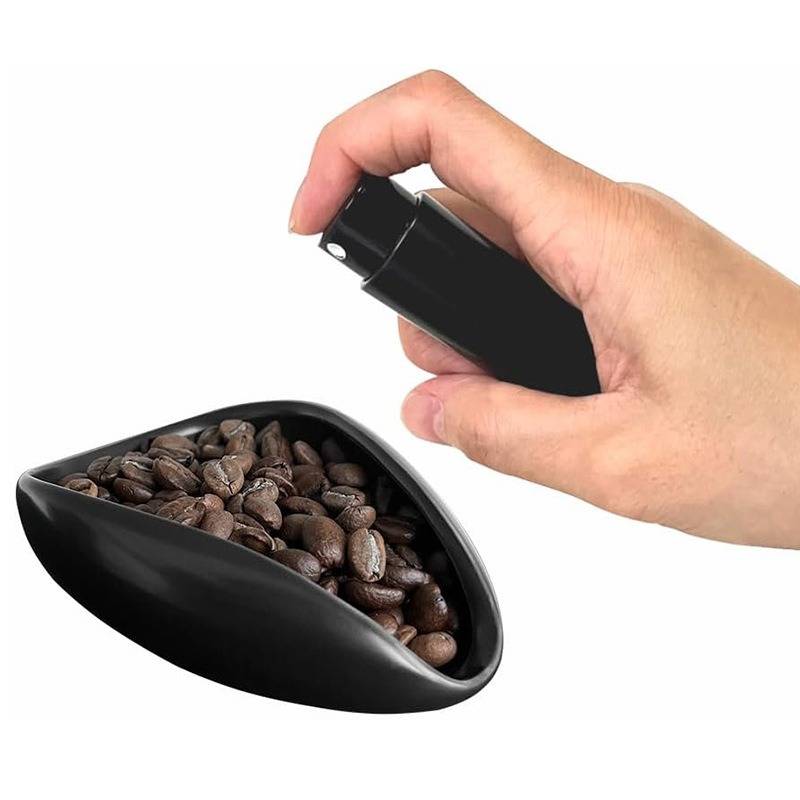 Kaffeebohnen-Dosierbecher-Set – Messbecher & Sprühflasche für Espresso Black