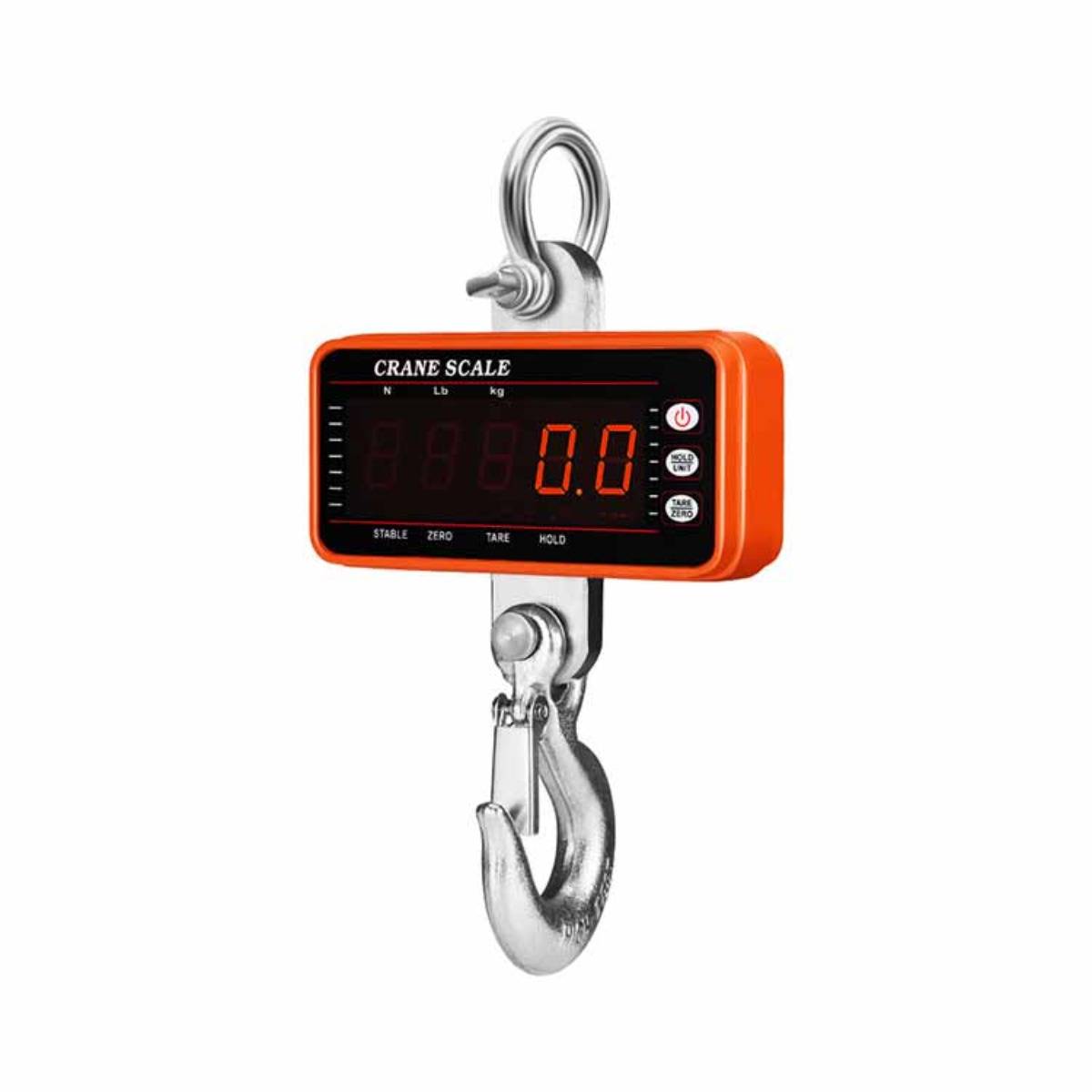 1500kg LED Display Elektronische Kranwaage - Schwerlast Hängewaage mit Fernbedienung, kompatibel mit diversen Marken Orange