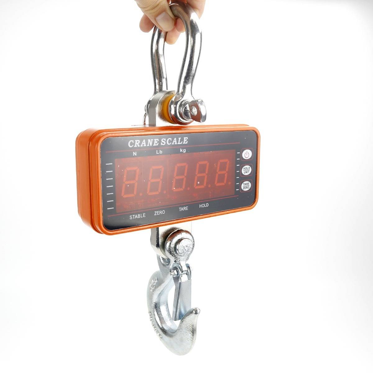 1500kg LED Display Elektronische Kranwaage - Schwerlast Hängewaage mit Fernbedienung, kompatibel mit diversen Marken Orange