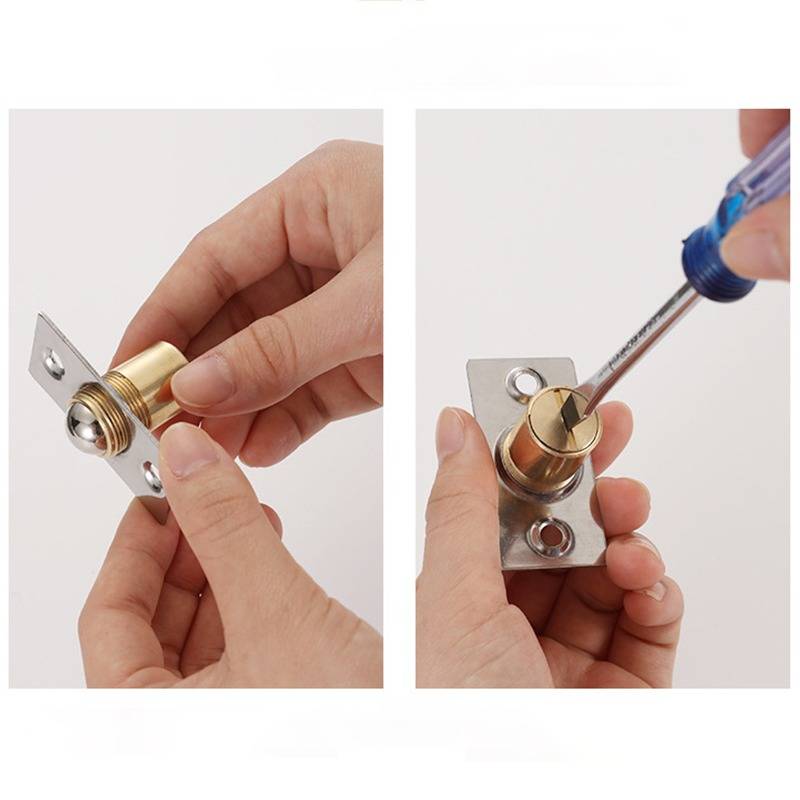 Edelstahl-Türschnäpper klein mit Schrauben (2er-Pack) – Sicher und Zuverlässig