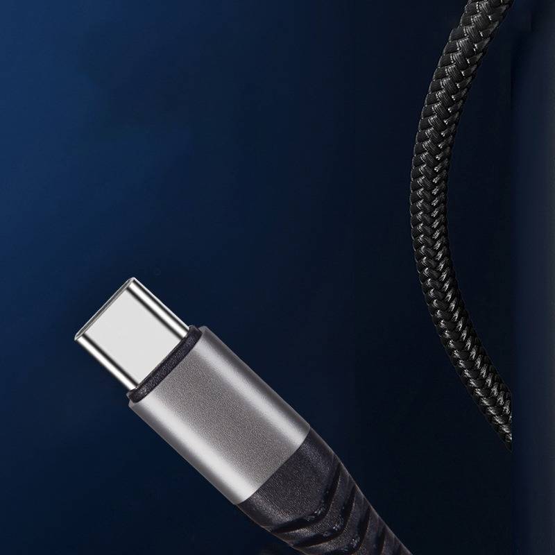 60W USB-C Schnellladekabel 2er-Pack, Nylon-geflochtenes USB-zu-Typ-C-Kabel 2 m