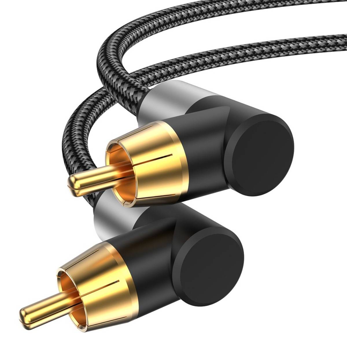 Rechtwinkliges digitales Koaxial-Audiokabel – Verbinden Sie TV, SPDIF 5.1 Kanal RCA 1,5 M