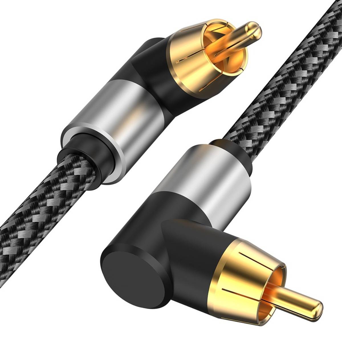 Rechtwinkliges digitales Koaxial-Audiokabel – Verbinden Sie TV, SPDIF 5.1 Kanal RCA 1,5 M