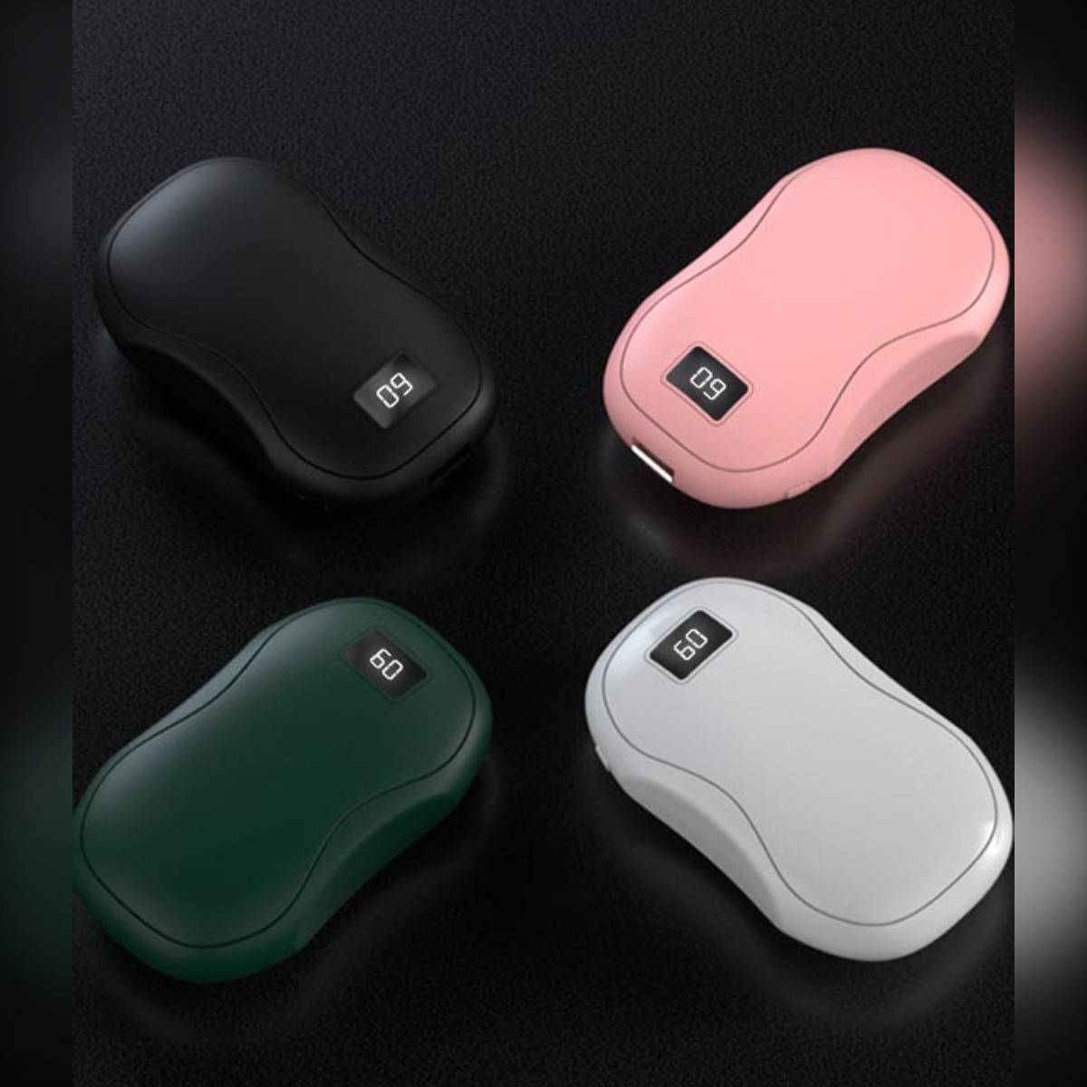 Mini Digitales Handwärmer - Wiederaufladbarer, tragbarer Taschenwärmer mit 3 Temperaturstufen Black