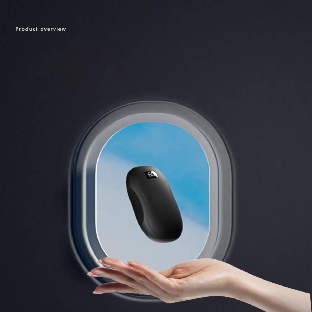 Mini Digitales Handwärmer - Wiederaufladbarer, tragbarer Taschenwärmer mit 3 Temperaturstufen Black