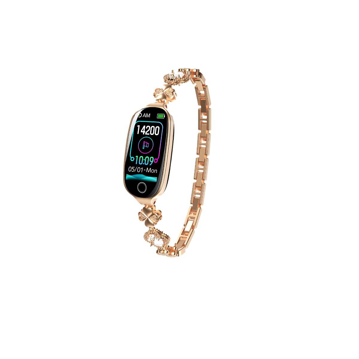 Smartwatch kompatibel mit Joeme Fit, HF-, SpO2- und Blutdruck-Tracking (nicht medizinisch) — IP67, Bluetooth 5.3, 50+ Sportmodi PinkGold