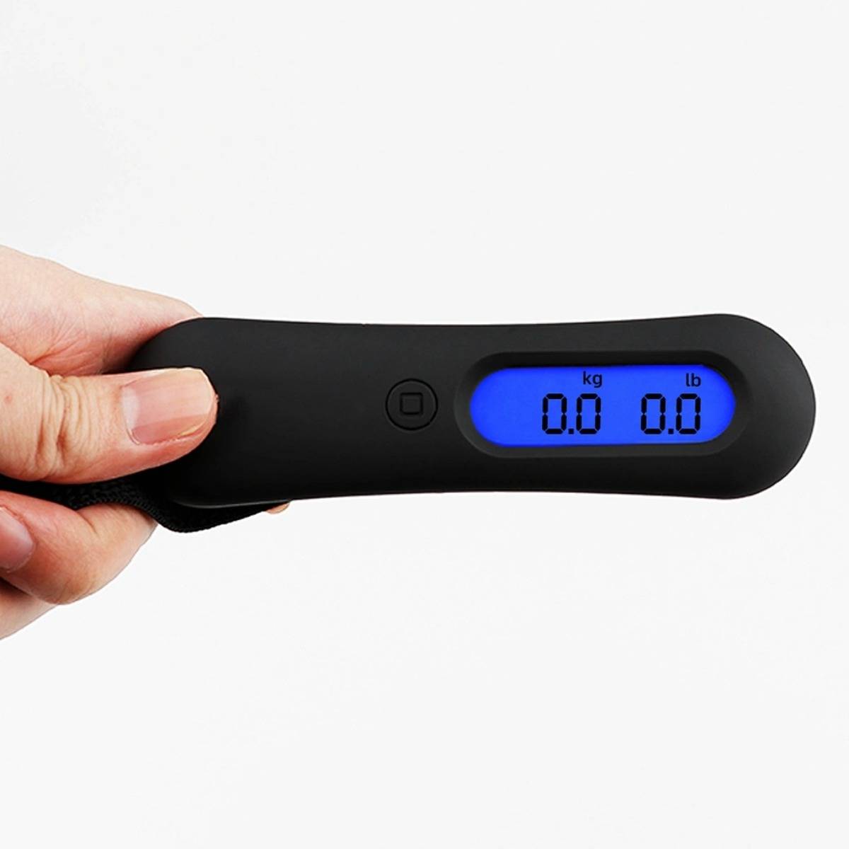 Digitale Handgepäck-Waage mit Doppel-LCD-Anzeige, kg und lb, Überlastwarnung, Niedriger Batteriestand