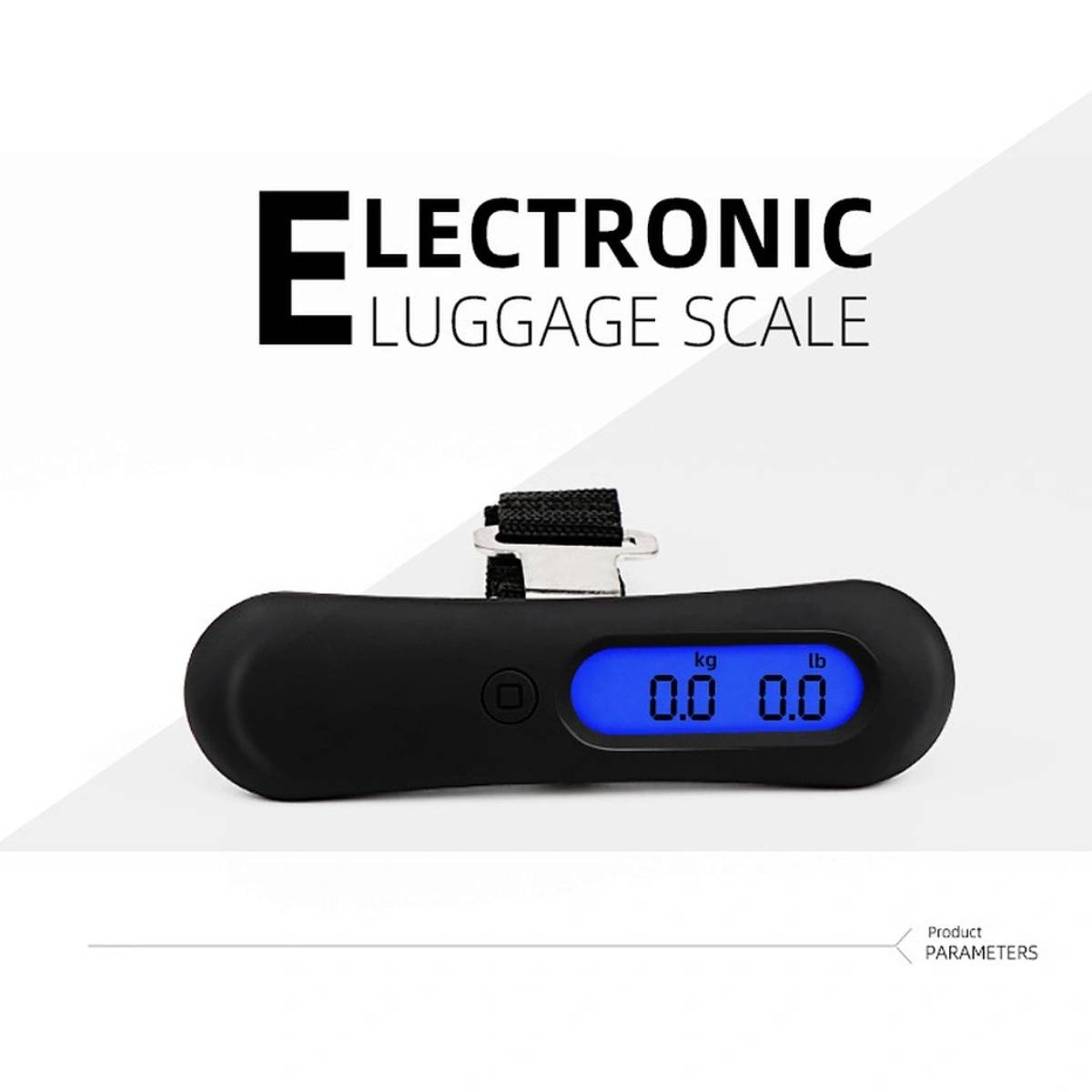 Digitale Handgepäck-Waage mit Doppel-LCD-Anzeige, kg und lb, Überlastwarnung, Niedriger Batteriestand