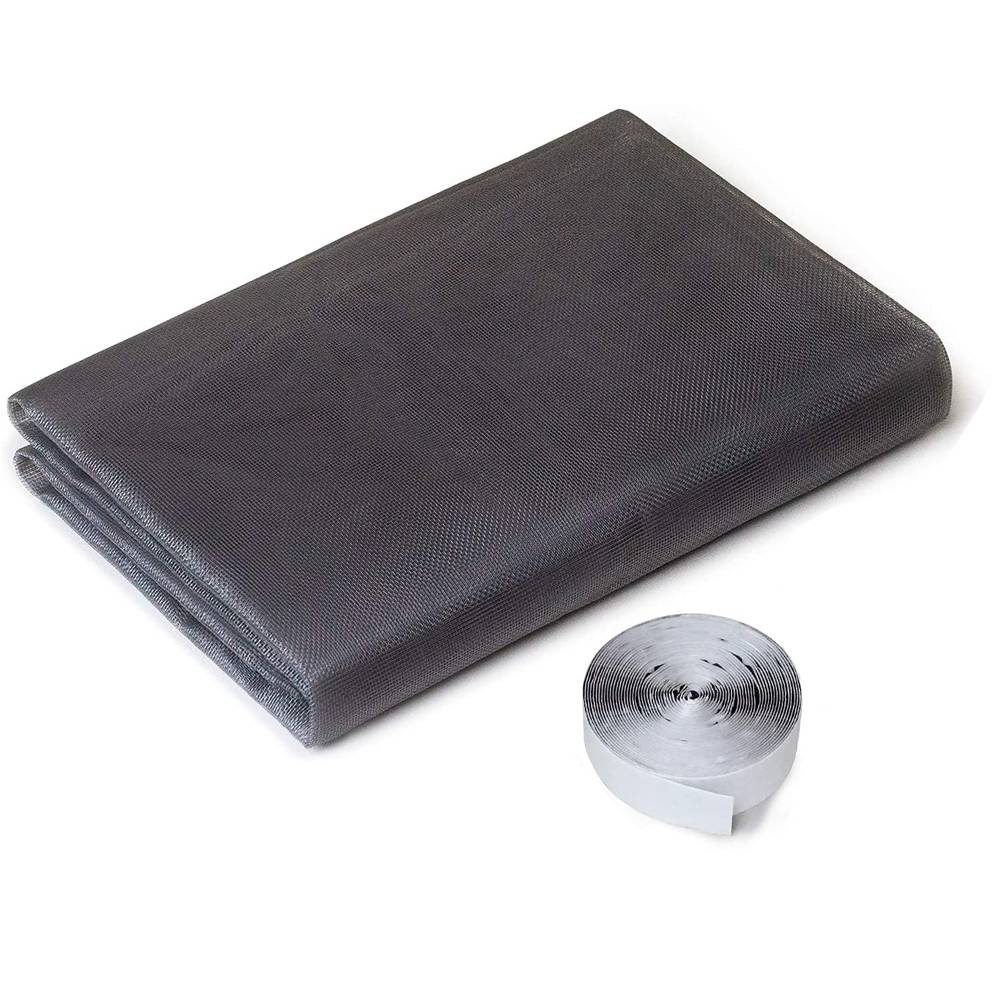 Selbstklebendes Moskitonetz für Fenster Schwarz