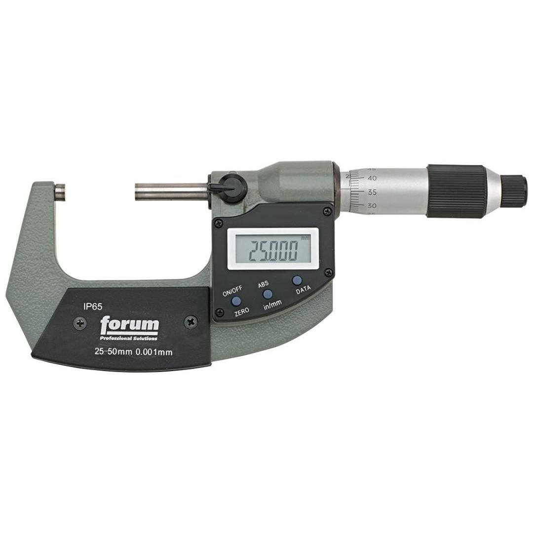 FORUM Digital-Bügelmessschraube - IP65 - DIN 863 - Messbereich 25 bis 50 mm - Preis per Stück