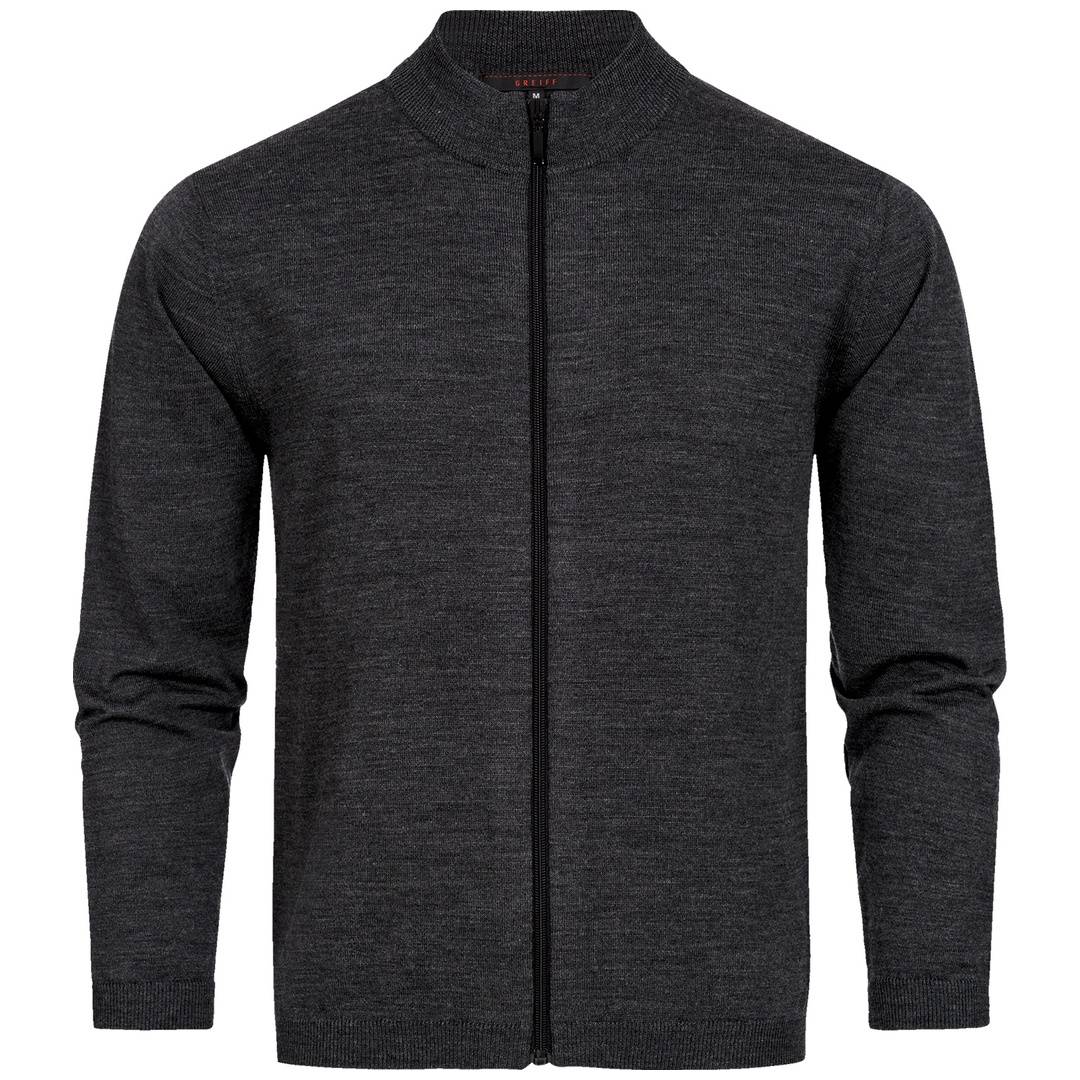 GREIFF Greiff Herren-Strickjacke RF 6042-5050-12 Gr. 3XL steingrau