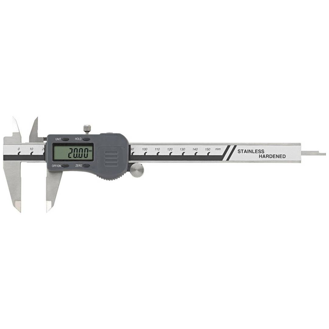 Fortis Digital-Taschenmessschieber 150mm mit Daten