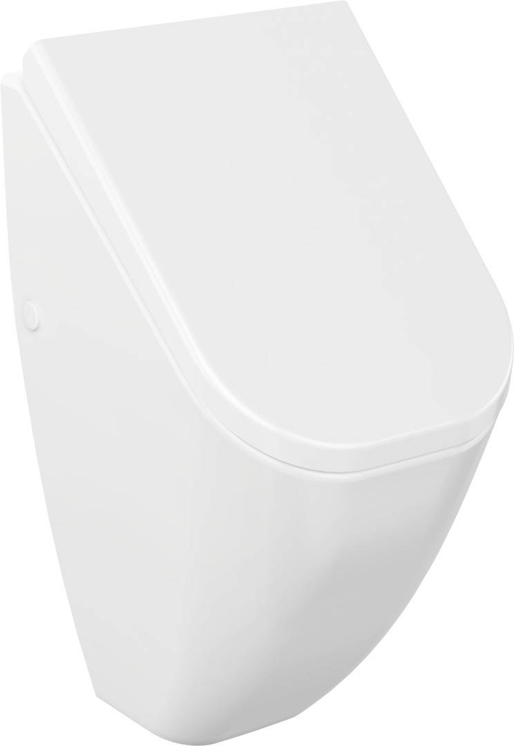 Vitra L100 Urinal mit Deckel Absenkautomatik, Zulauf hinten weiß