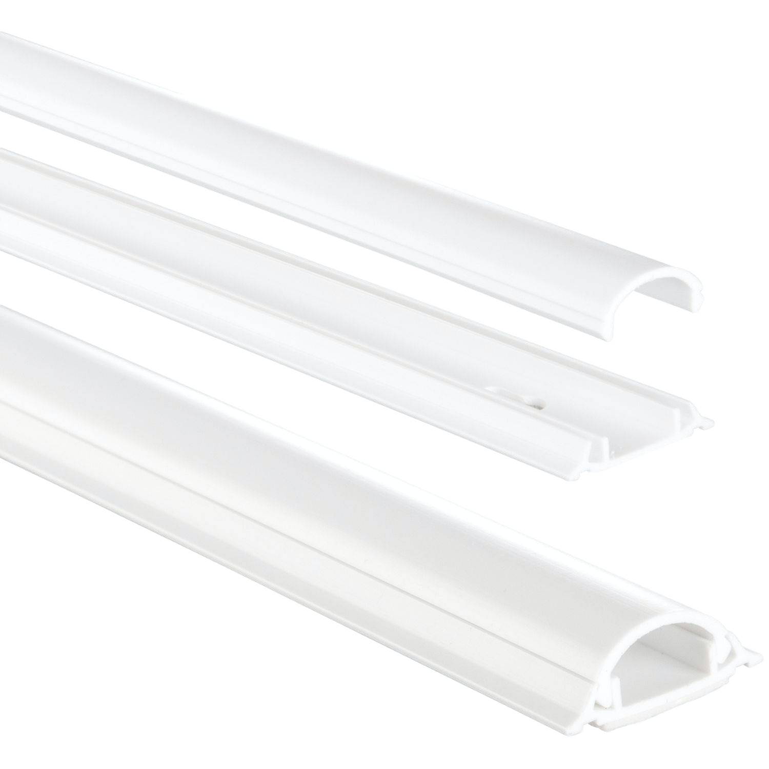 PVC Kabelkanal Halbrund 100/3,5/0,9cm Weiß