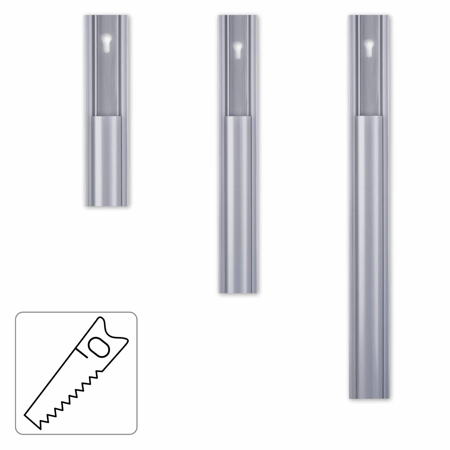 PVC Kabelkanal Halbrund 100/3,5/0,9cm Grau