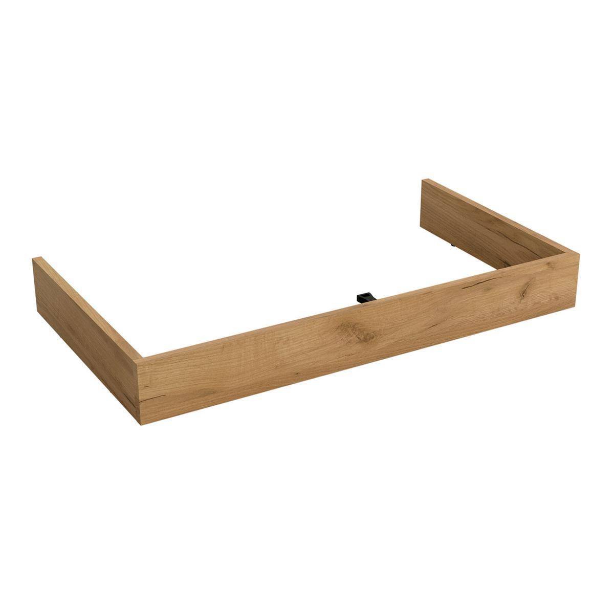 Holzrahmen oder Halterung in U-Form auf einfachem weißem Hintergrund gezeigt.