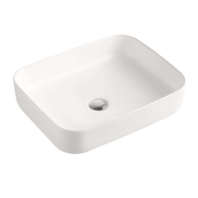 Beitz & Walz AqvaCeramica Aufsatzbecken "SlimRim" o. Überl. 500 x 385 mm mattweiß