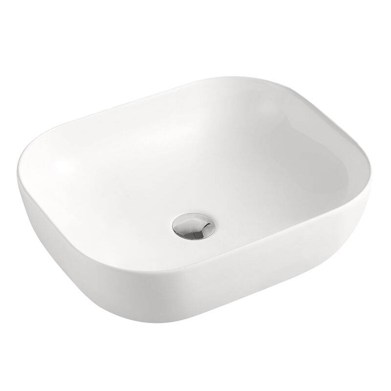Beitz & Walz AqvaCeramica Aufsatzbecken "Schale" o. Überl. 500 x 400 mm weiß