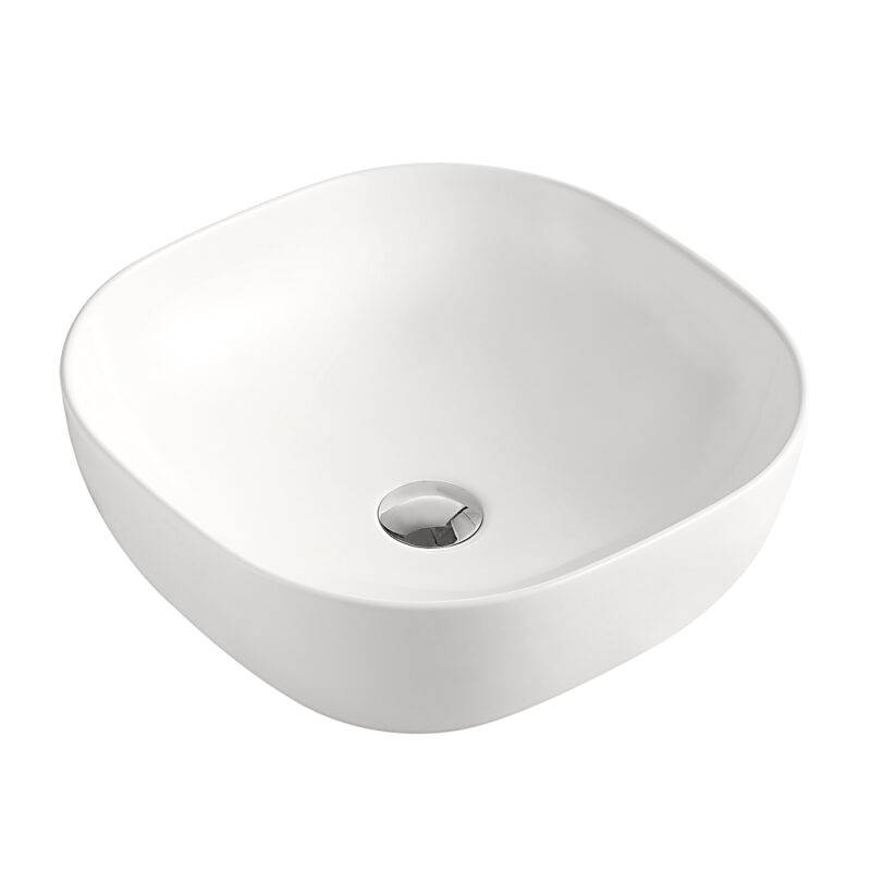 Beitz & Walz AqvaCeramica Aufsatzbecken "Schale" o. Überl. 420 x 420 mm mattweiß