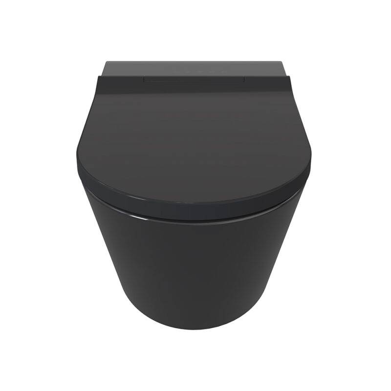 Beitz & Walz AqvaCeramica Dusch-WC Wand Tiefspüler spülrandlos 596 x 370 mm - mattschwarz -