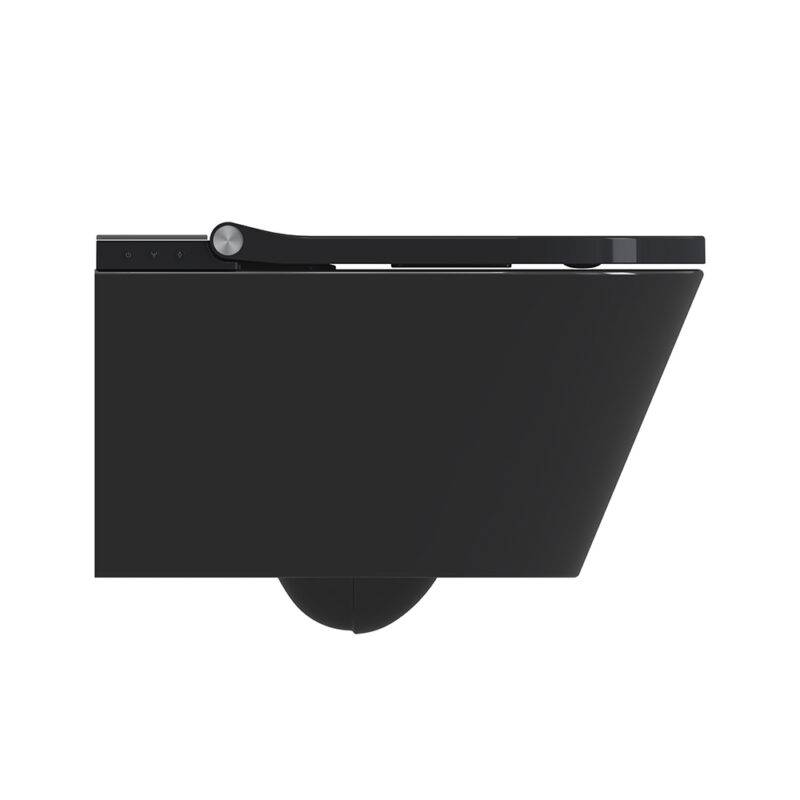 Beitz & Walz AqvaCeramica Dusch-WC Wand Tiefspüler spülrandlos 596 x 370 mm - mattschwarz -