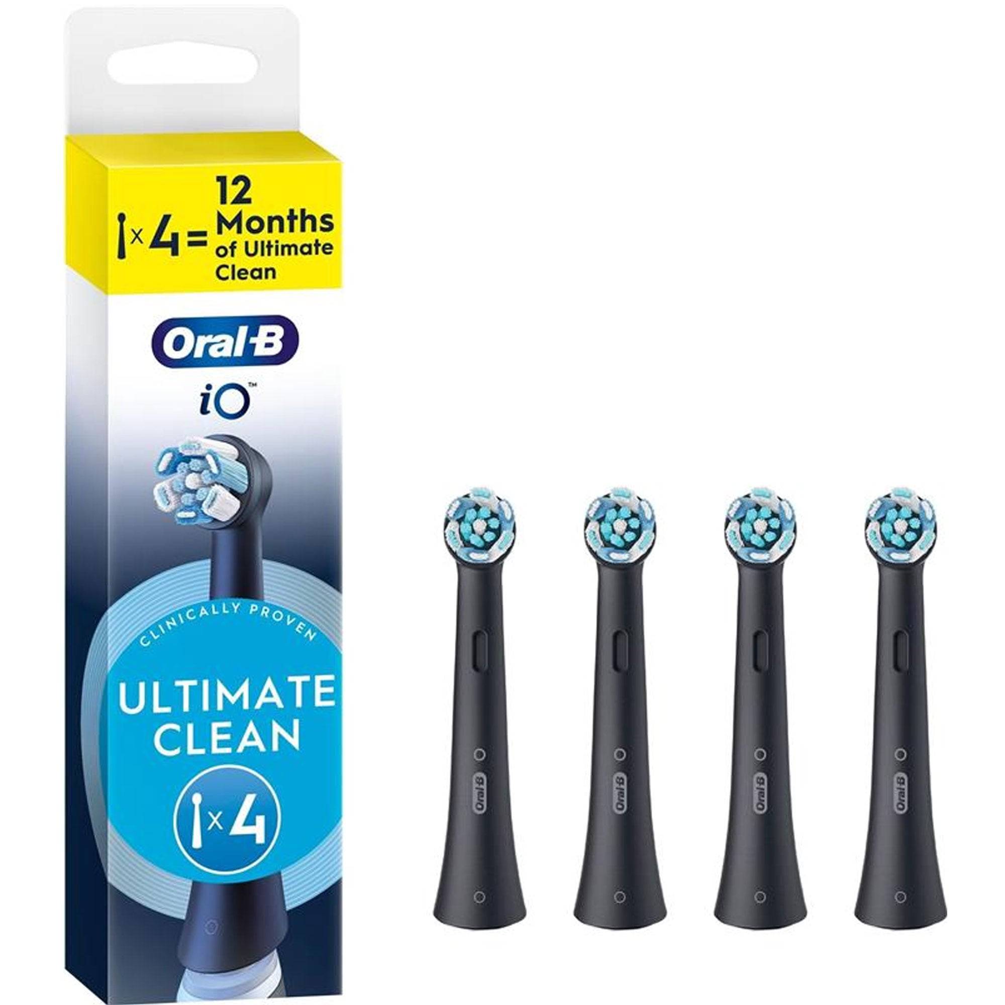 Oral-B iO Ultimate Clean Aufsteckbürsten 4er-Pack schwarz